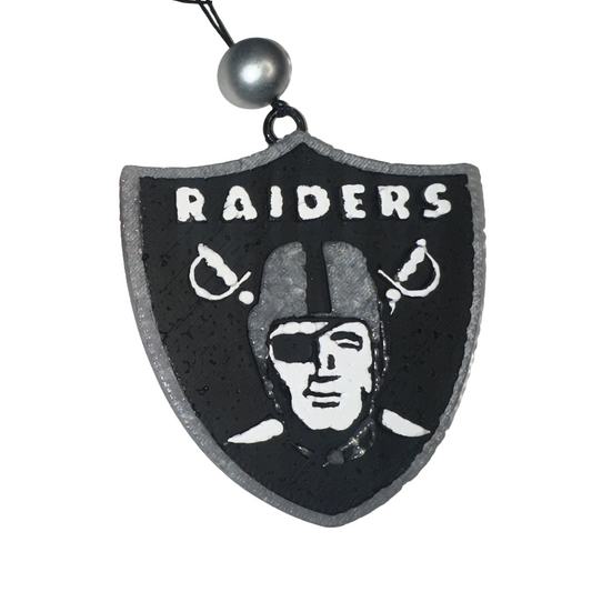 Silver & Black Raider Shield Freshie